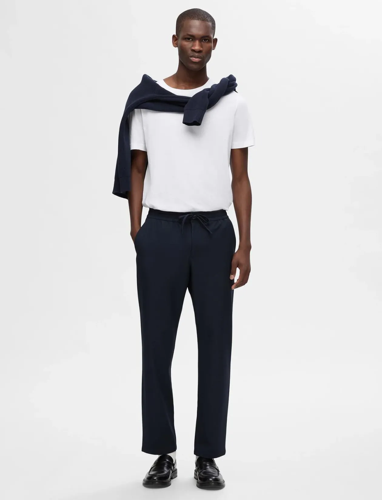 SLH196-STRAIGHT ROBERT STRING PANT NOOS - Casual