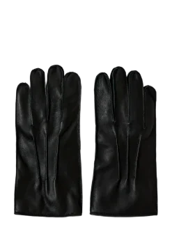 SLHZAIN LEATHER GLOVES - Fingerhandsker