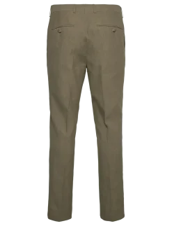 SLIM COT/LINEN SUIT PANTS - Hørbukser