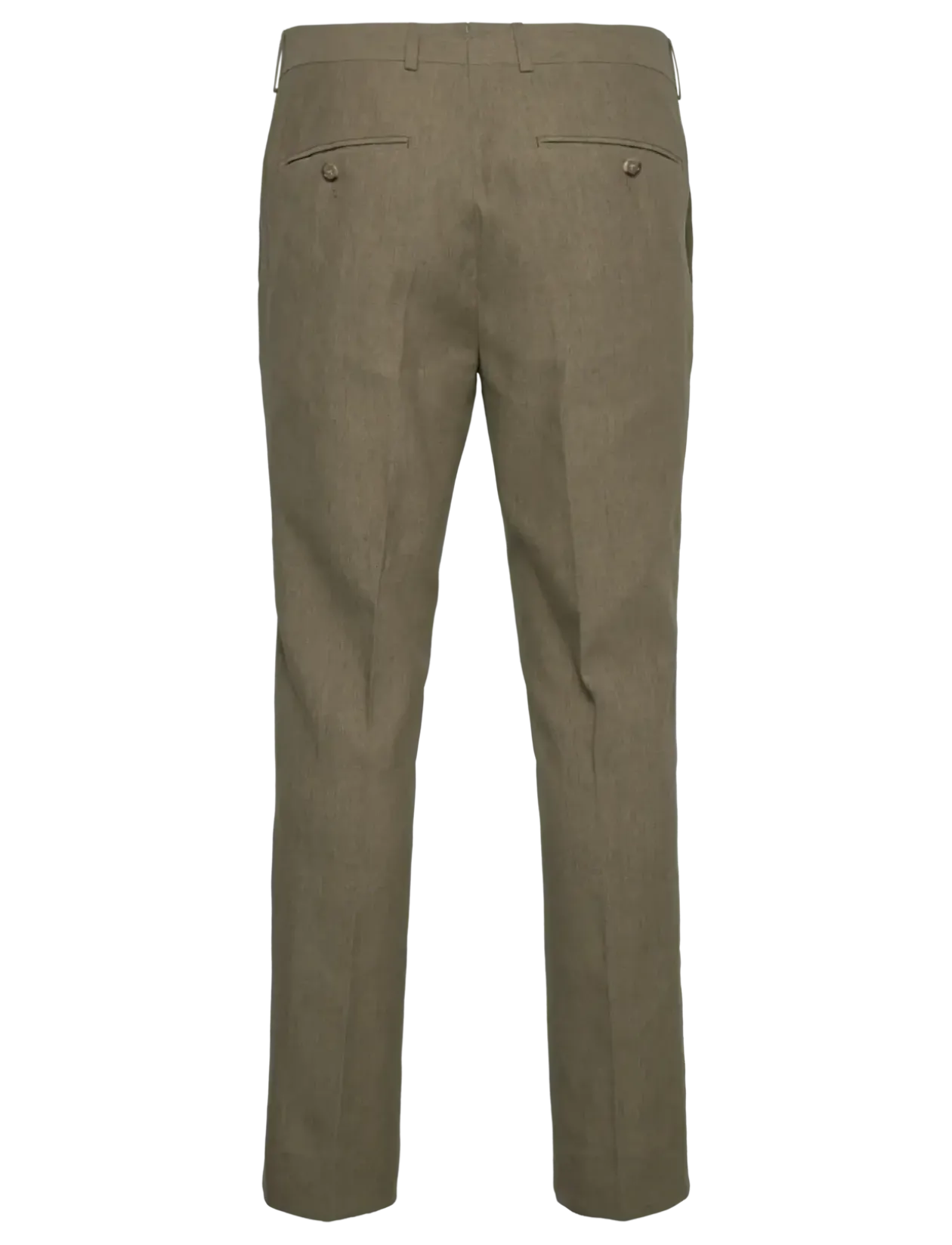 SLIM COT/LINEN SUIT PANTS - Hørbukser