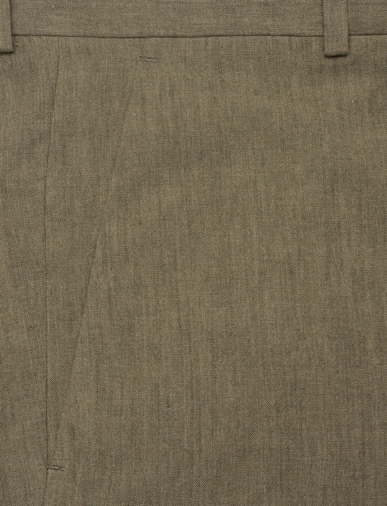 SLIM COT/LINEN SUIT PANTS - Hørbukser