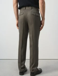 Slim-fit lyocell linen trousers - Hørbukser