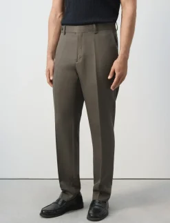 Slim-fit lyocell linen trousers - Hørbukser