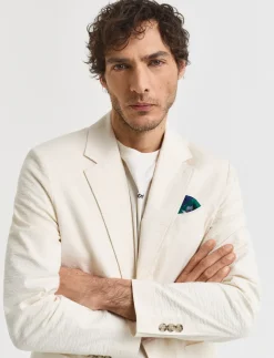 SLIM SEERSUCKER SUIT JACKET - Enkeltradede blazere