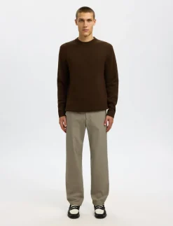 SLMDANE LS KNIT REG STRUC CREW NECK NOOS - Rund hals