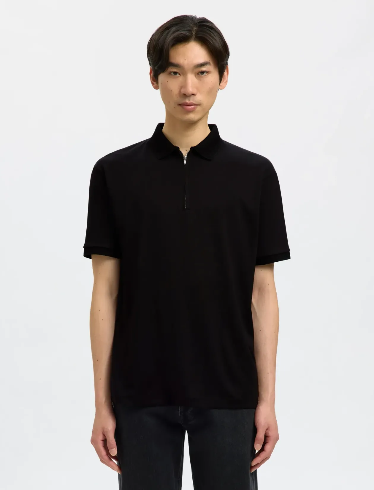 SLMFAVE ZIP SS POLO NOOS - Kortærmede