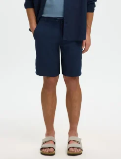 SLMREGULAR-BRODY LINEN BLD SHORTS NOOS - Hørshorts