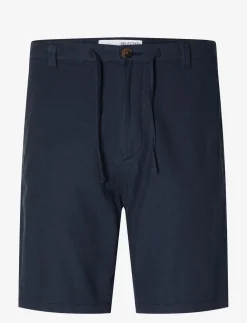 SLMREGULAR-BRODY LINEN BLD SHORTS NOOS - Hørshorts