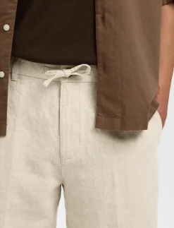 SLMREGULAR-LEROY LINEN BLD SHORTS NOOS - Hørshorts