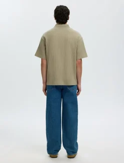 SLMRELAXSIMON RIBBED SS POLO - Kortærmede