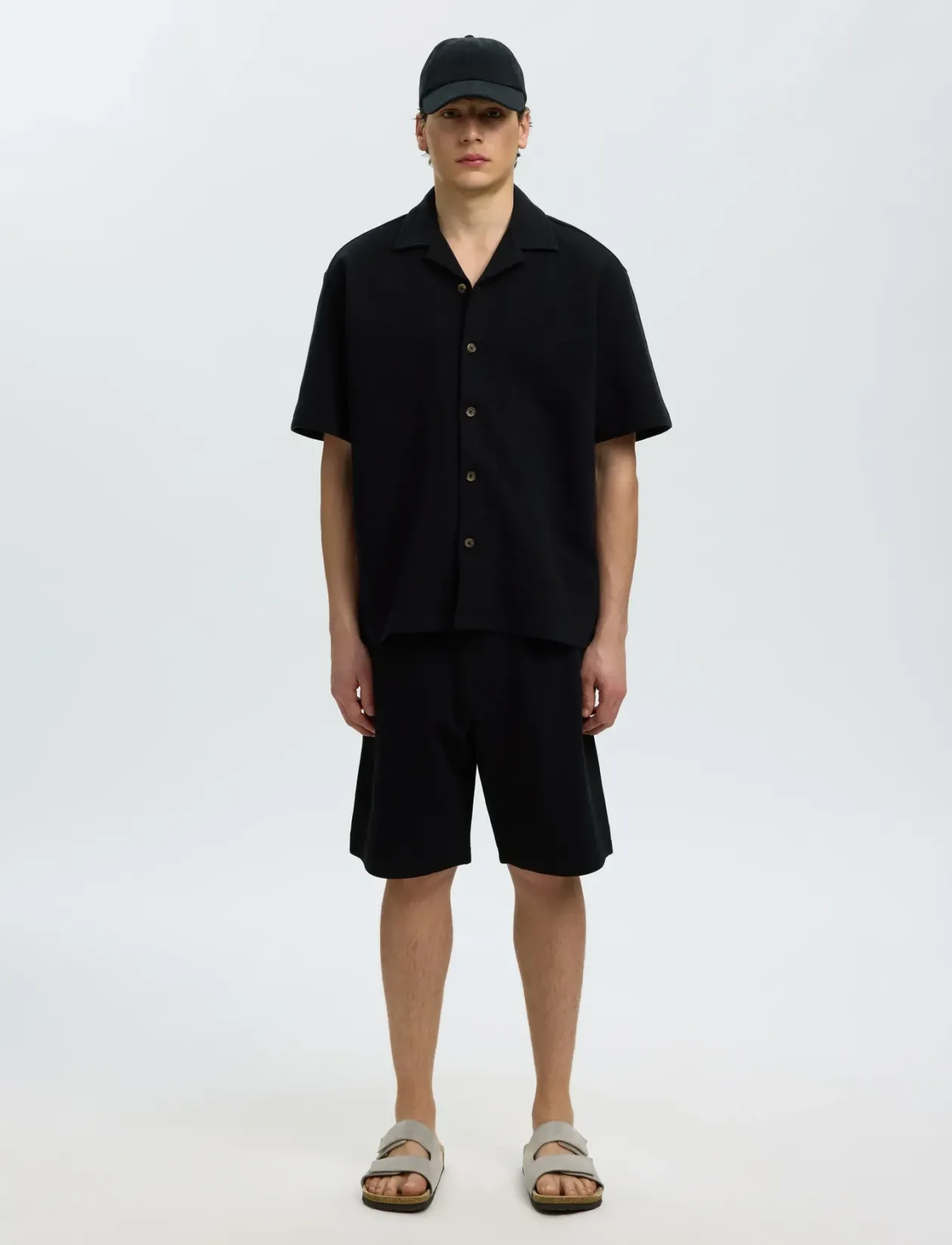 SLMRELAXSONNY WAFFLE SS OVERSHIRT - Kortærmede