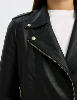 SLWMADISON LEATHER JACKET B NOOS - Læderjakker