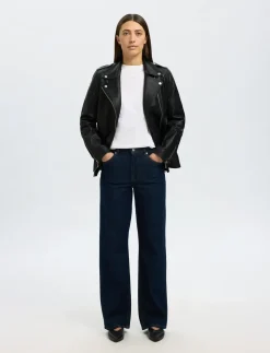 SLWMADISON LEATHER JACKET B NOOS - Læderjakker