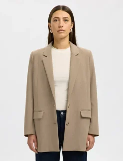 SLWRITA LS RELAXED BLAZER CAMEL MEL NOOS - Enkeltradede blazere