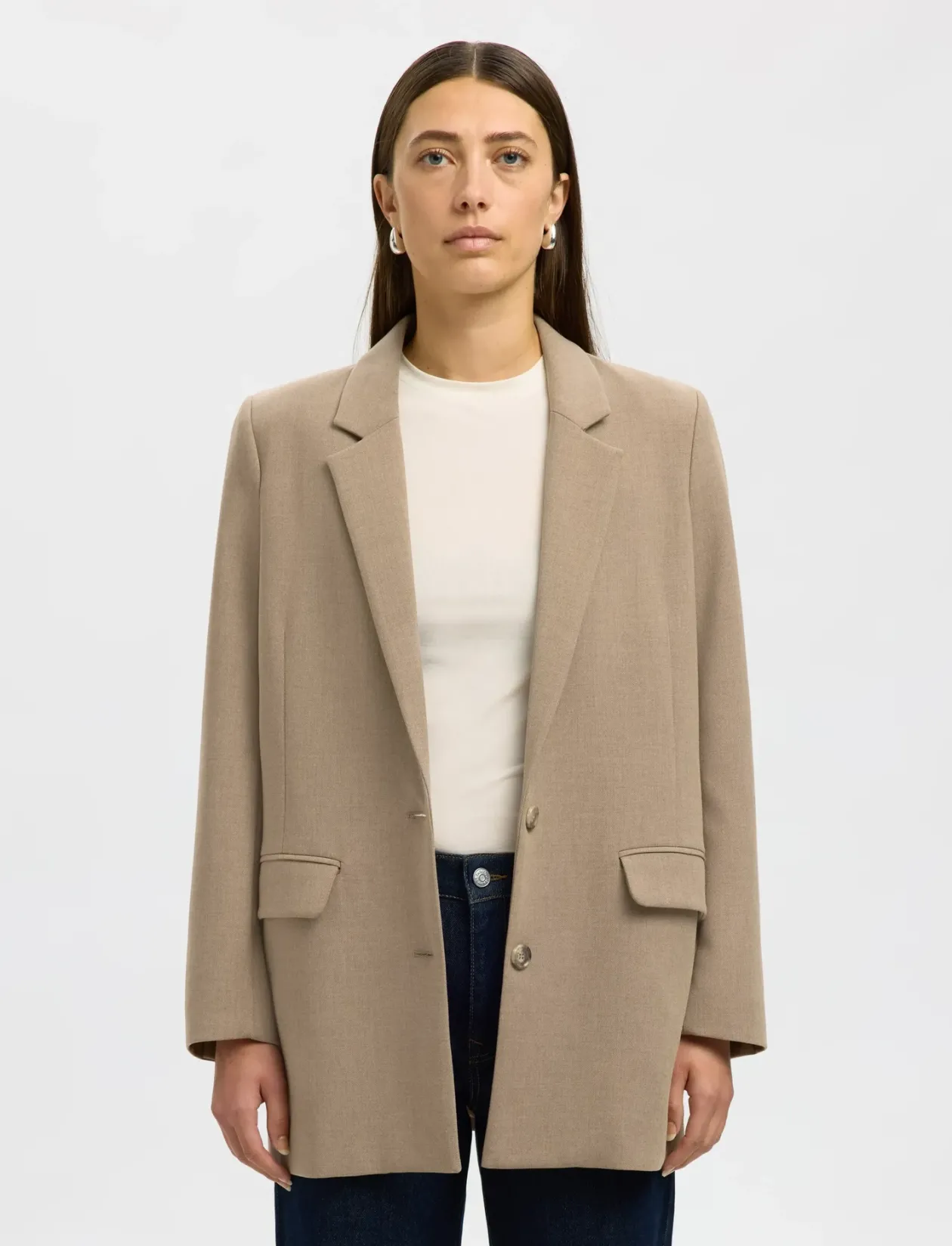 SLWRITA LS RELAXED BLAZER CAMEL MEL NOOS - Enkeltradede blazere