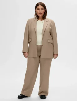 SLWRITA LS RELAXED BLAZER CAMEL MEL NOOS - Enkeltradede blazere