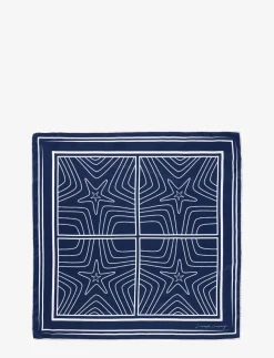 Small Starfish Printed Silk Scarf - Tynde tørklæder