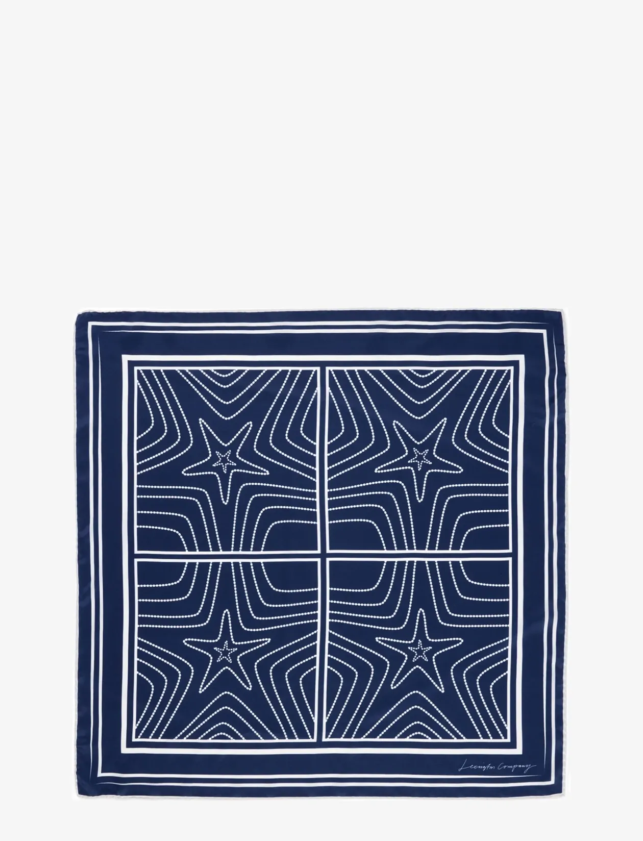 Small Starfish Printed Silk Scarf - Tynde tørklæder