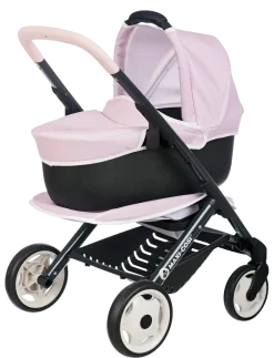 Smoby 3-in-1 Doll Stroller, Pink - Dukkevogne