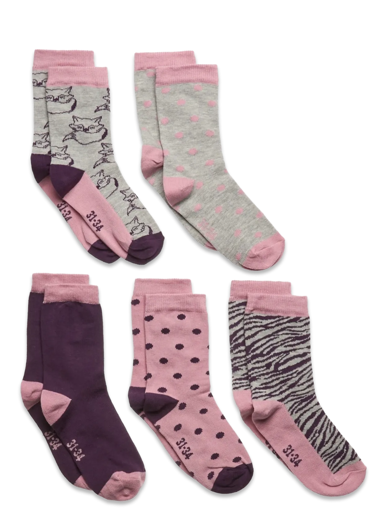 Sock w. pattern (5-pack) - Børn