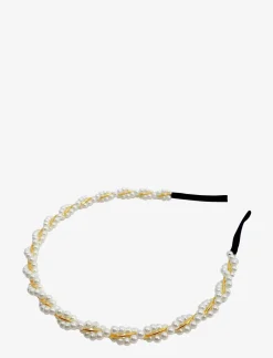 Sofie Headband Gold & Pearl - Hårbånd