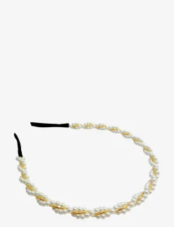 Sofie Headband Gold & Pearl - Hårbånd