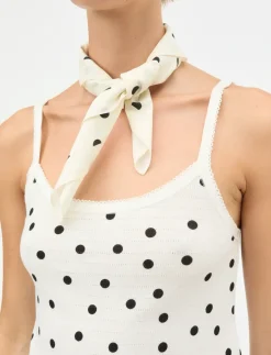Soft Cotton Big Dot Scarf - Tynde tørklæder