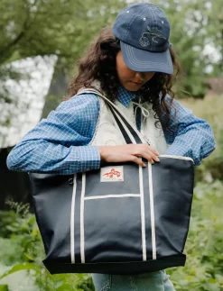 Solid Coated Aubrey Bag - Tote Bags
