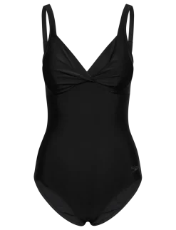 Solid Cross Knot Swimsuit - Badedragter