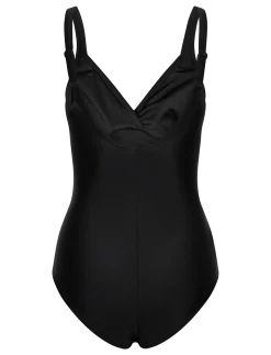 Solid Cross Knot Swimsuit - Badedragter