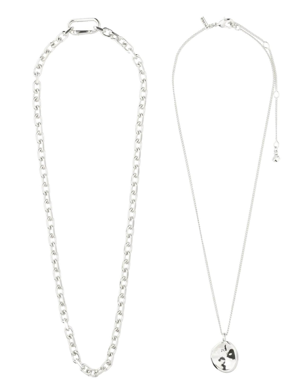 SPARKLE necklace 2-in-1 set, silver-plated - Halskæder