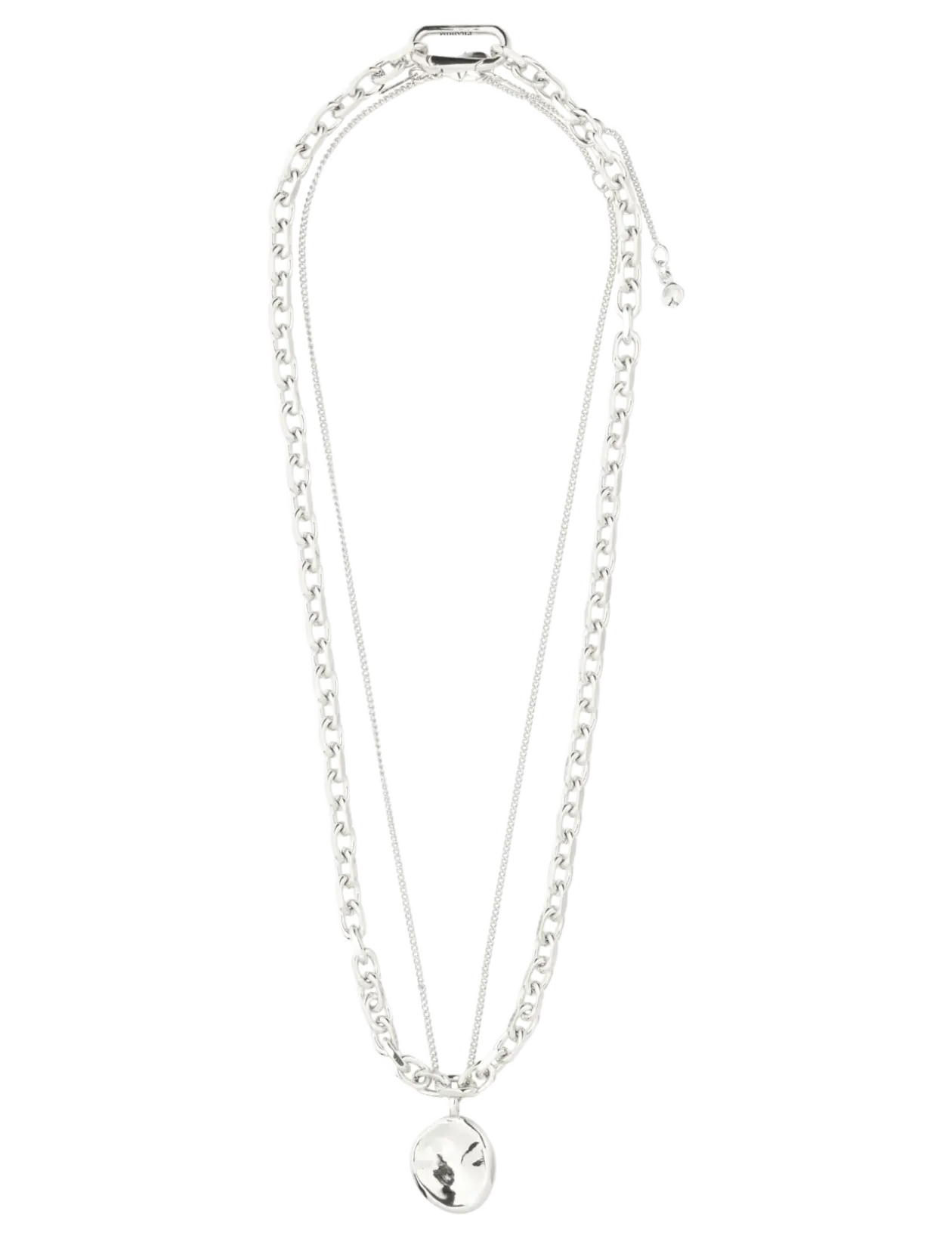SPARKLE necklace 2-in-1 set, silver-plated - Halskæder