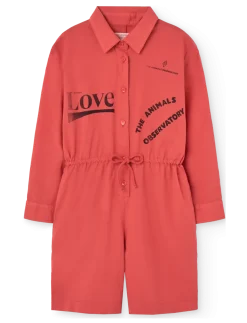 SQUIRREL KID SHORT JUMPSUIT Red - Underdele