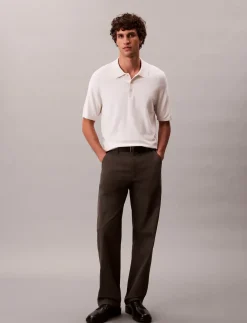 SS CK TECH KNIT SWEATER POLO 14G - Kortærmede