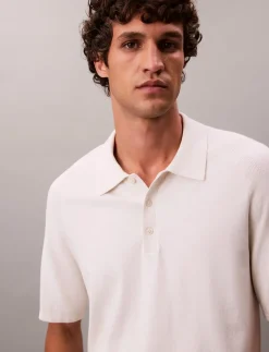 SS CK TECH KNIT SWEATER POLO 14G - Kortærmede