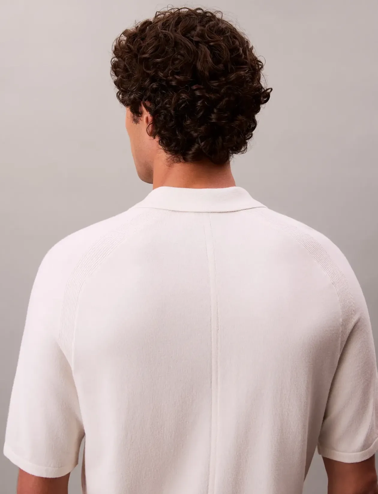 SS CK TECH KNIT SWEATER POLO 14G - Kortærmede