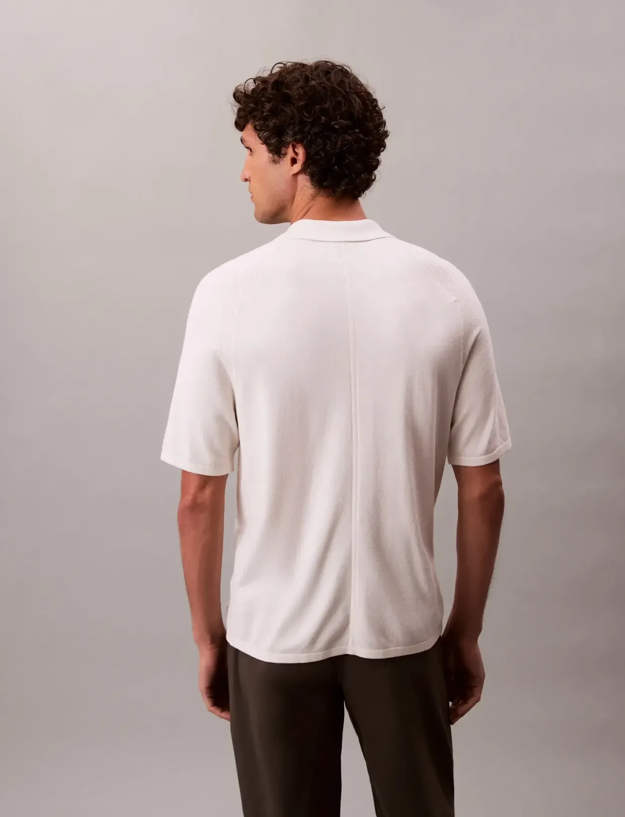 SS CK TECH KNIT SWEATER POLO 14G - Kortærmede