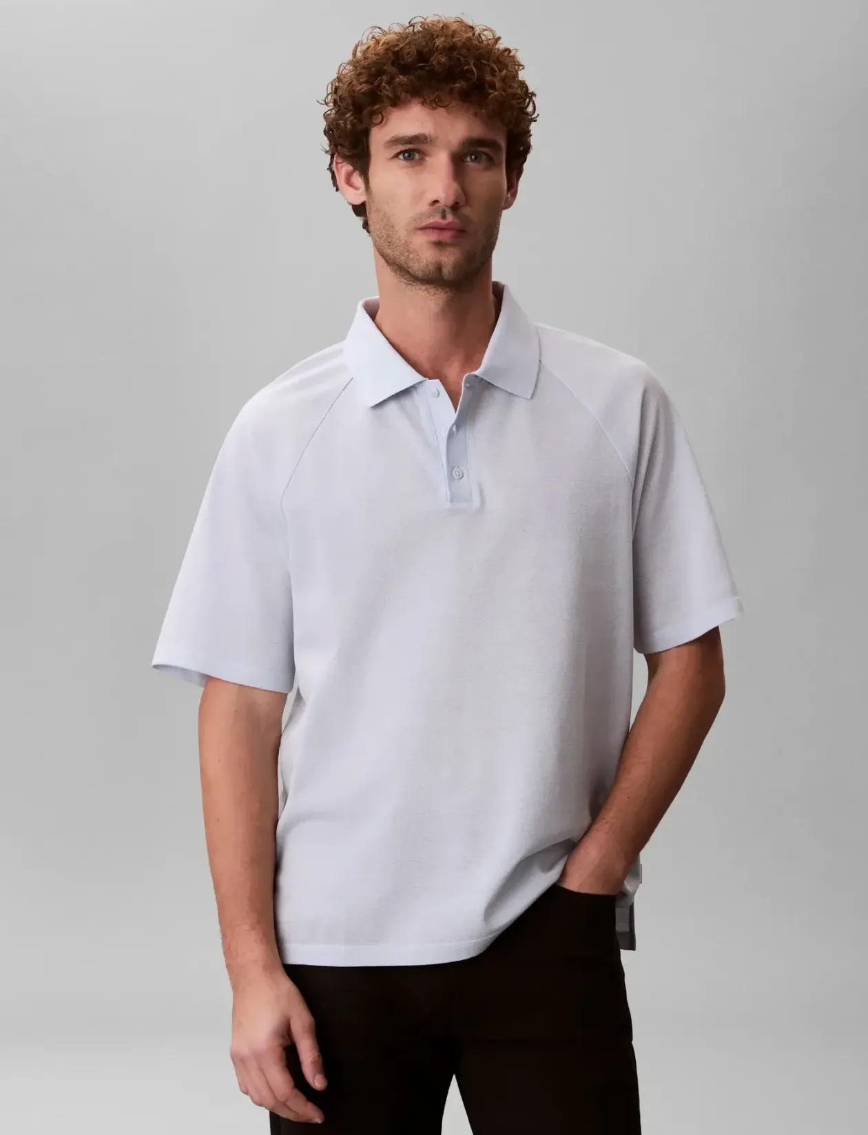 SS EASY BAR JACQUARD POLO - Kortærmede