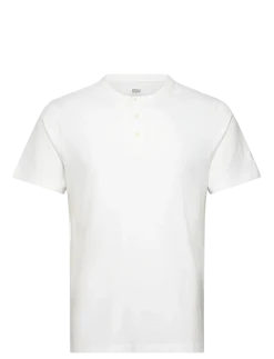 SS HM HENLEY WHITE + - T-Shirts
