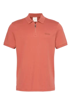 SS SLIM SUPIMA ZIP POLO - Kortærmede