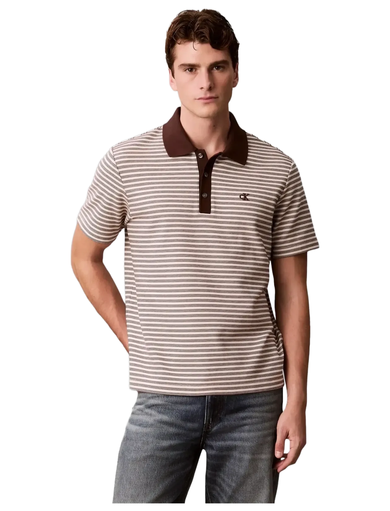 SS STRIPED OTTOMAN POLO - Kortærmede