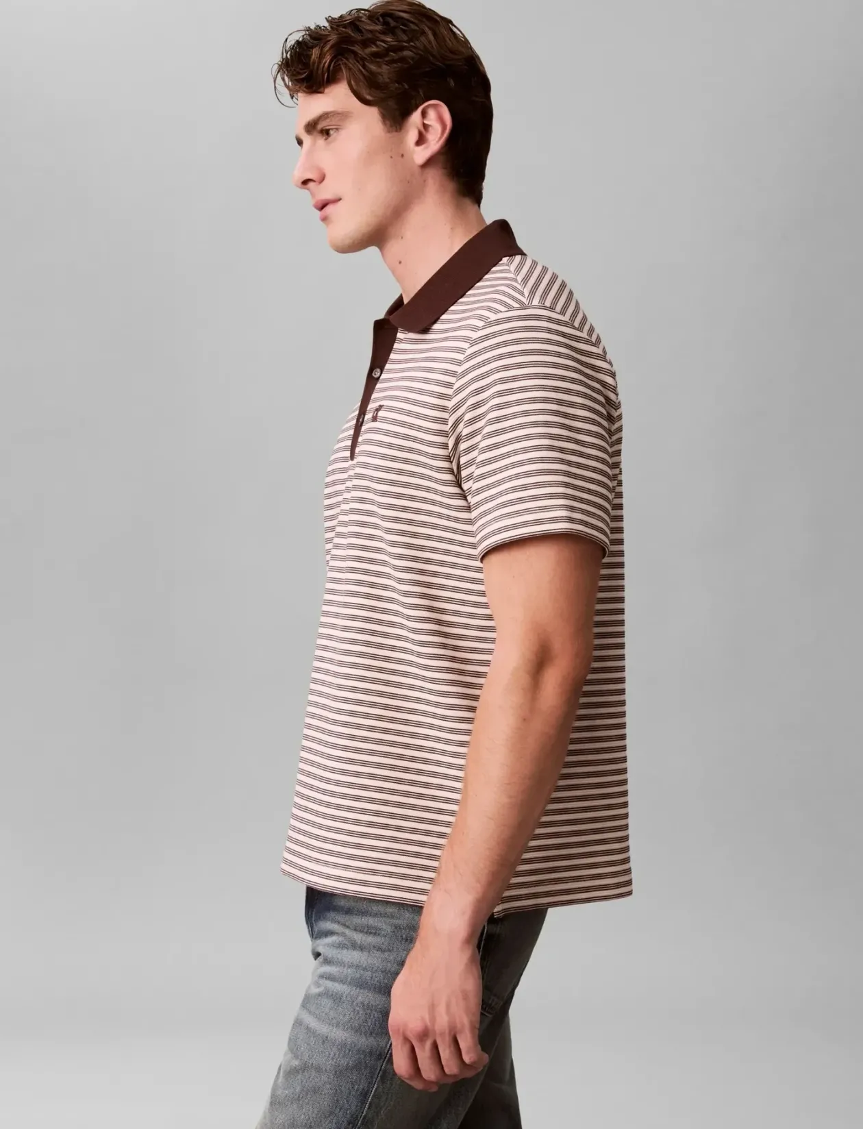 SS STRIPED OTTOMAN POLO - Kortærmede