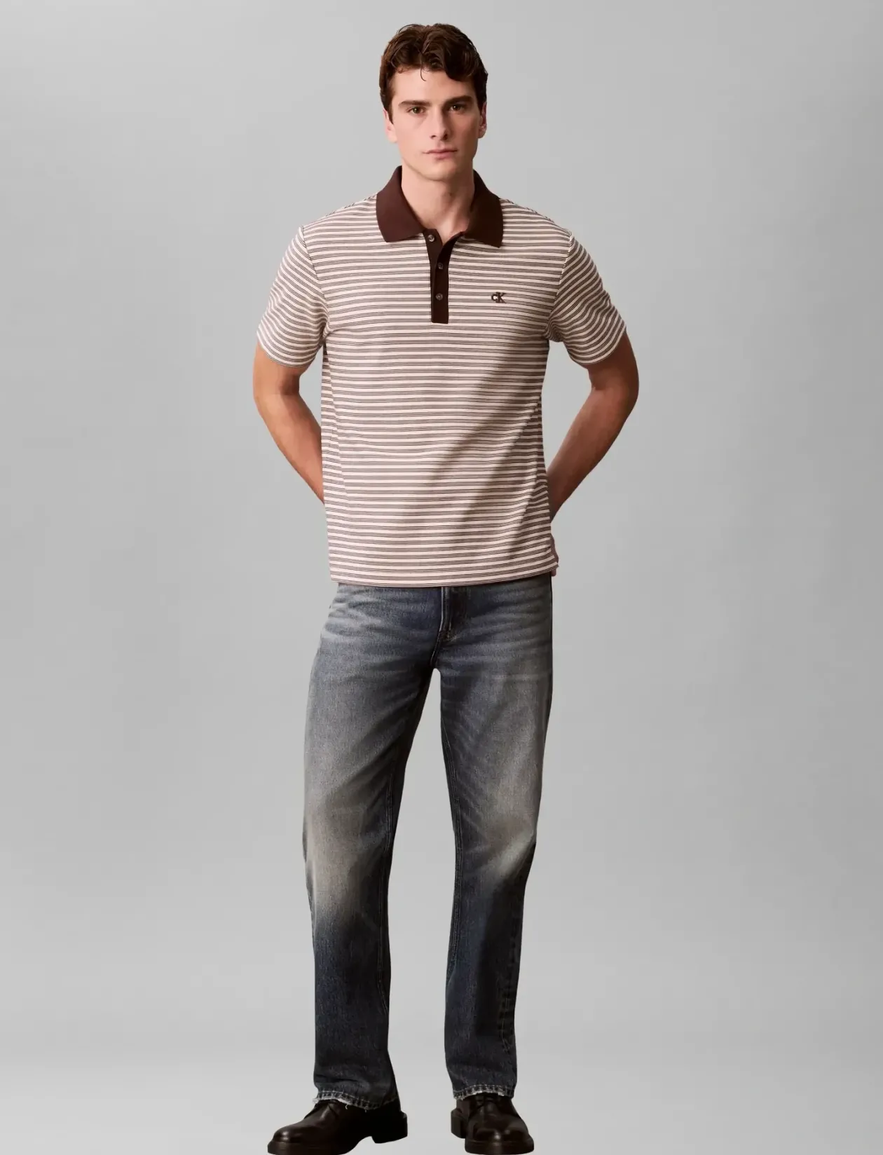 SS STRIPED OTTOMAN POLO - Kortærmede