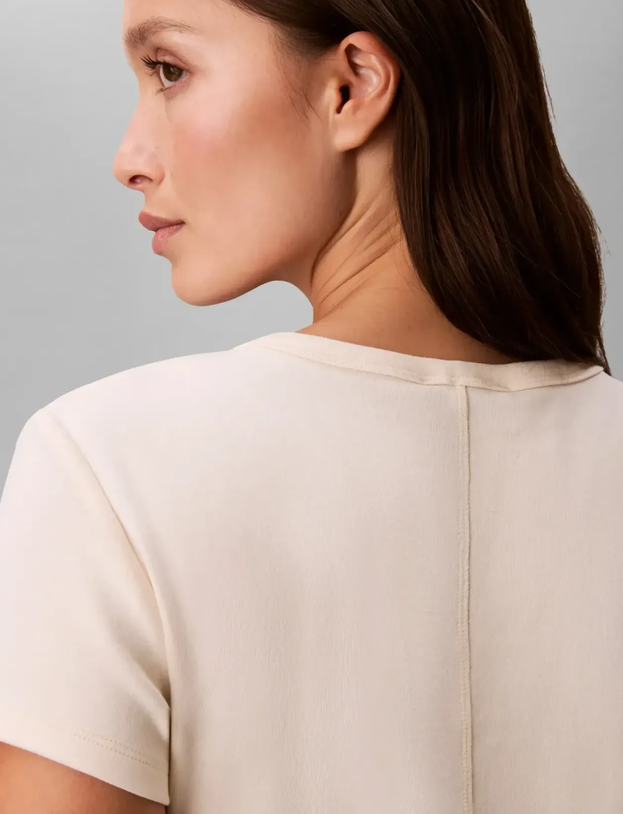 SS 1X1 REFINED RIB BUTTON UP CRE - T-shirts