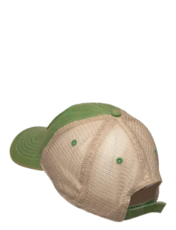 Stone Washed Logo Mens Cap Ivory - Dark Green John Deere - Kasketter