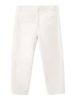 Straight linen-blend trousers - Chinos