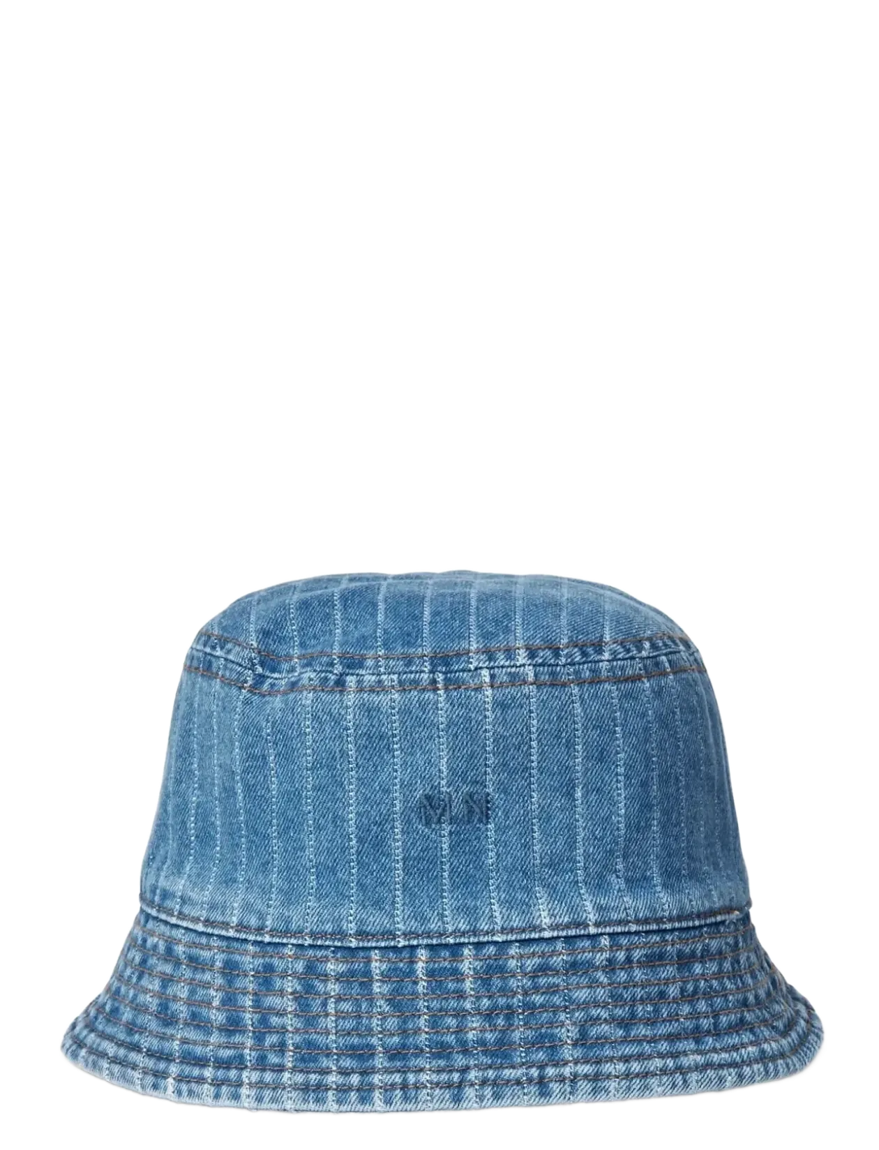 Striped Denim Bucket Hat - Hatte