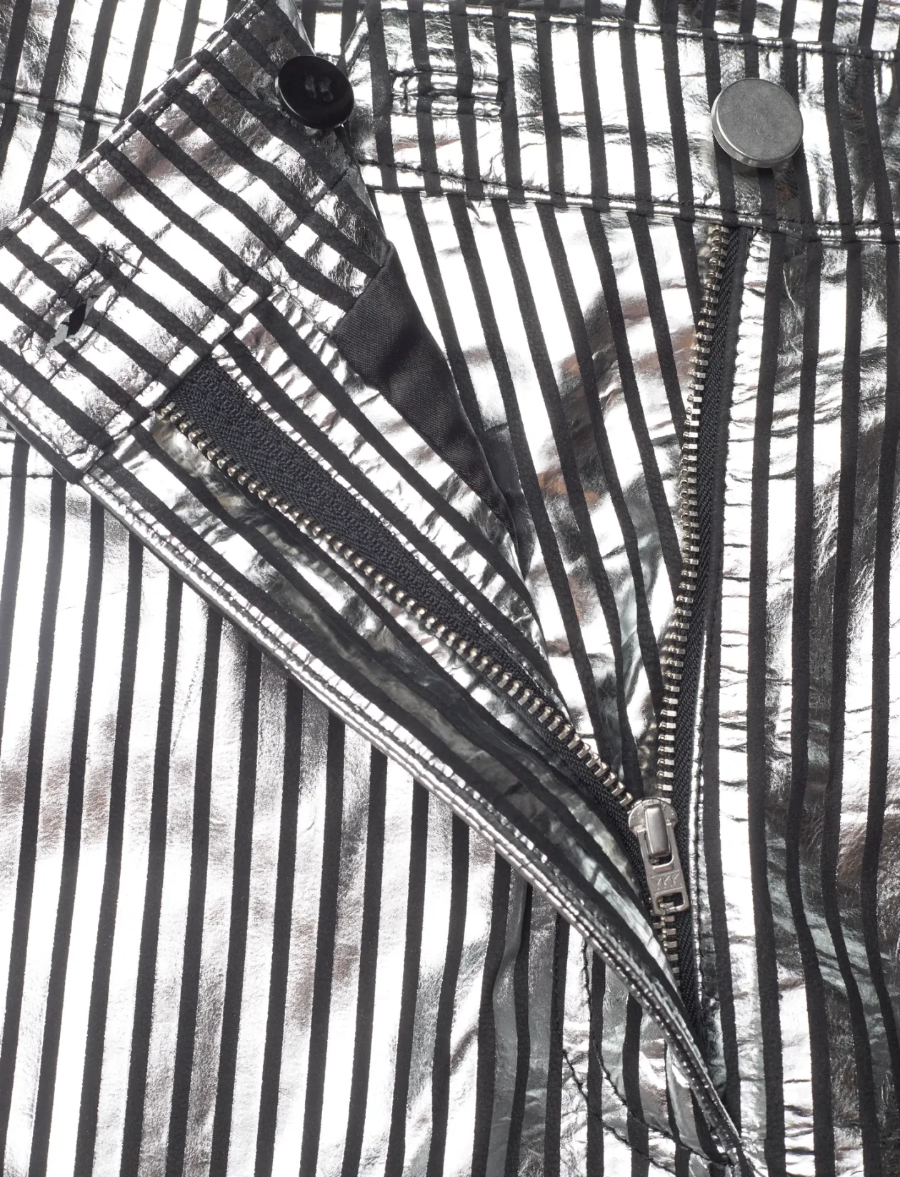 Striped Leather Pants - Læderbukser
