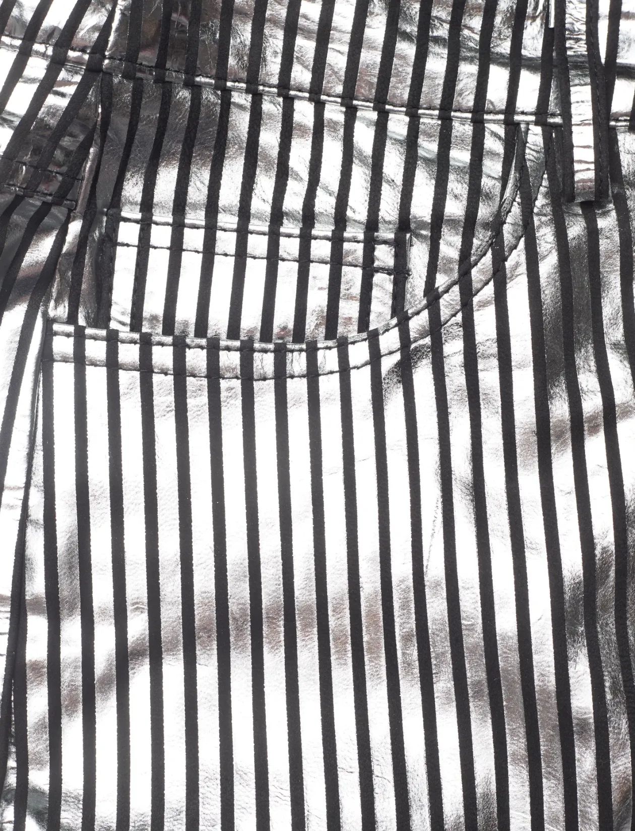 Striped Leather Pants - Læderbukser