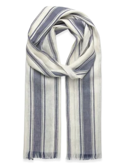 STRIPED LINEN SCARF - Tynde tørklæder